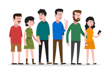People In A Row - vector #330097 gratis